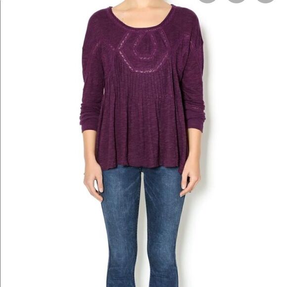Free People African Violet New Hope Top Small - Picture 1 of 8